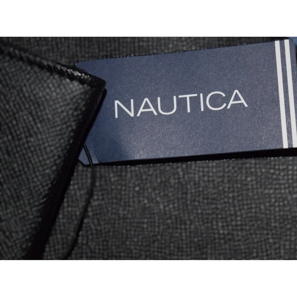 Nautica Slim Clutch Wallet Women OS Black NEW Saffiano Snap Card Slots